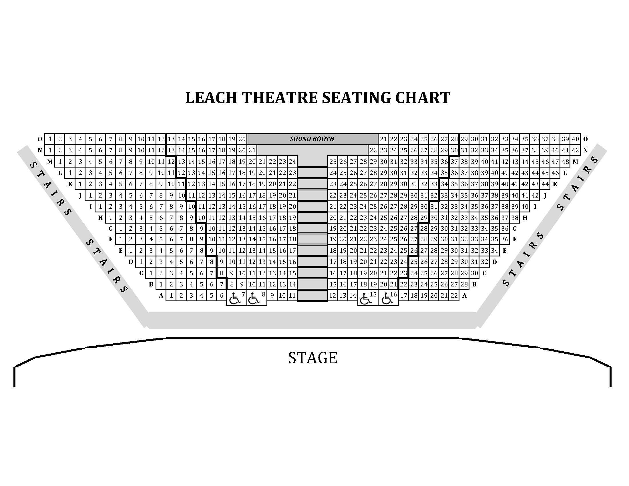 Leach theatre seating chart